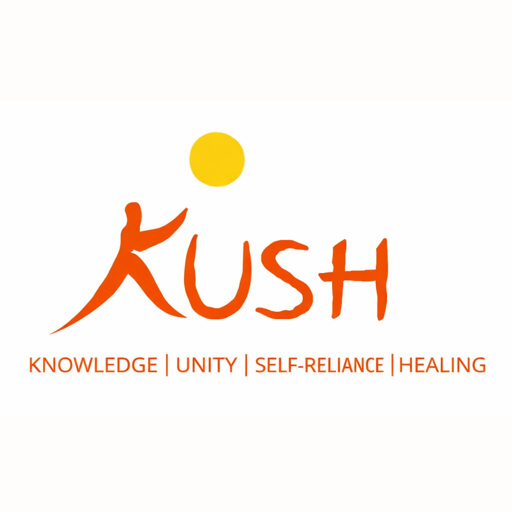 KUSH Community Trust Logo - The Art of Holistic Community Development with golden sun symbol